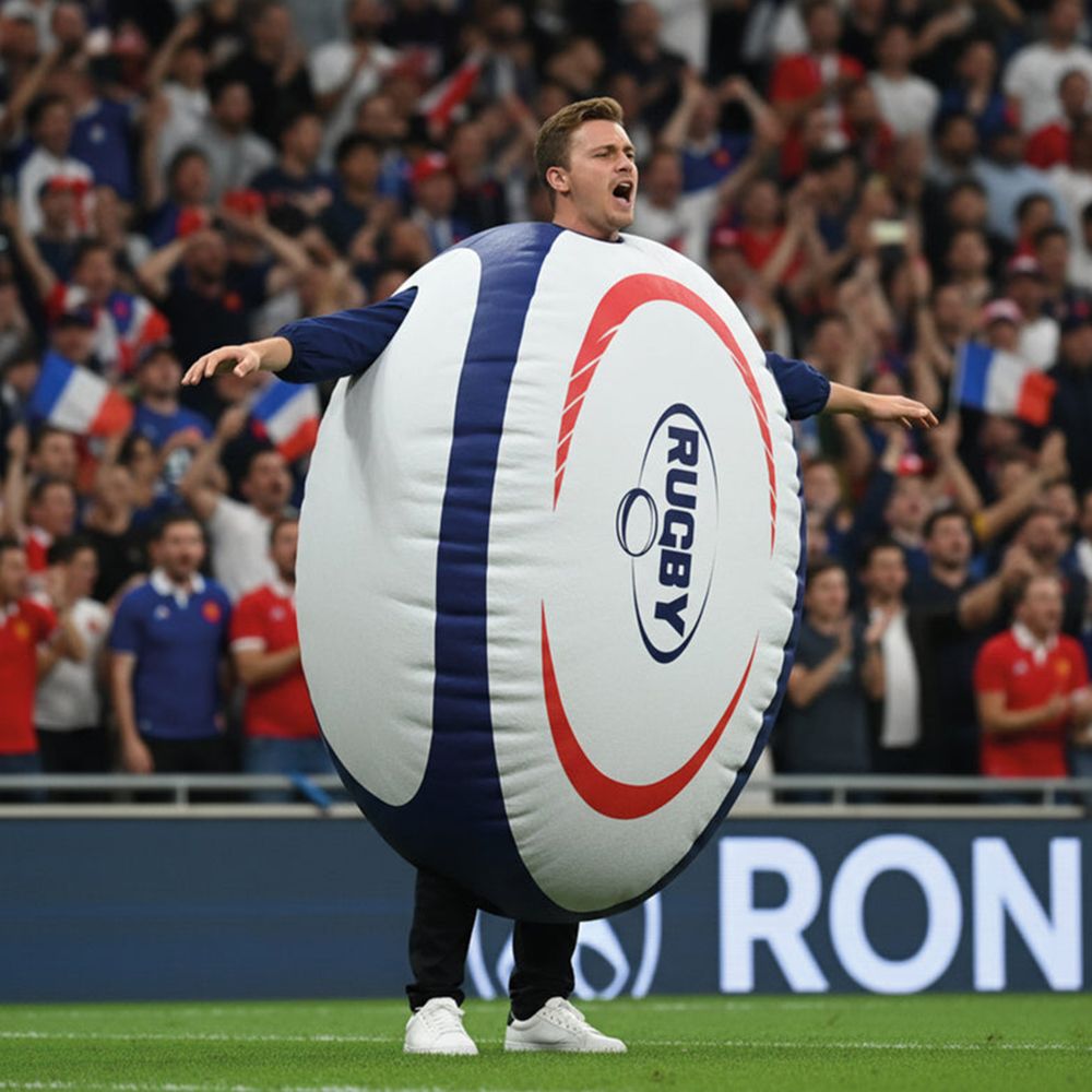Oppustelig Rugbybold Kostume