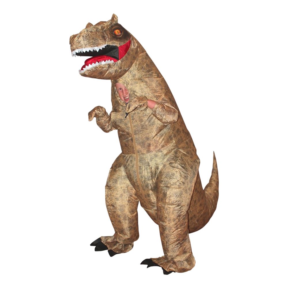 Oppustelig T-Rex Dinosaur Børnekostume