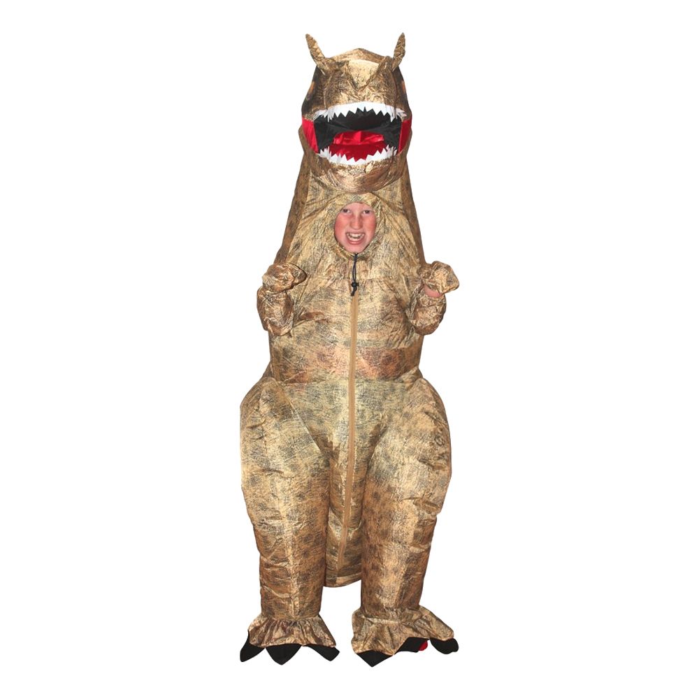 Oppustelig T-Rex Dinosaur Børnekostume