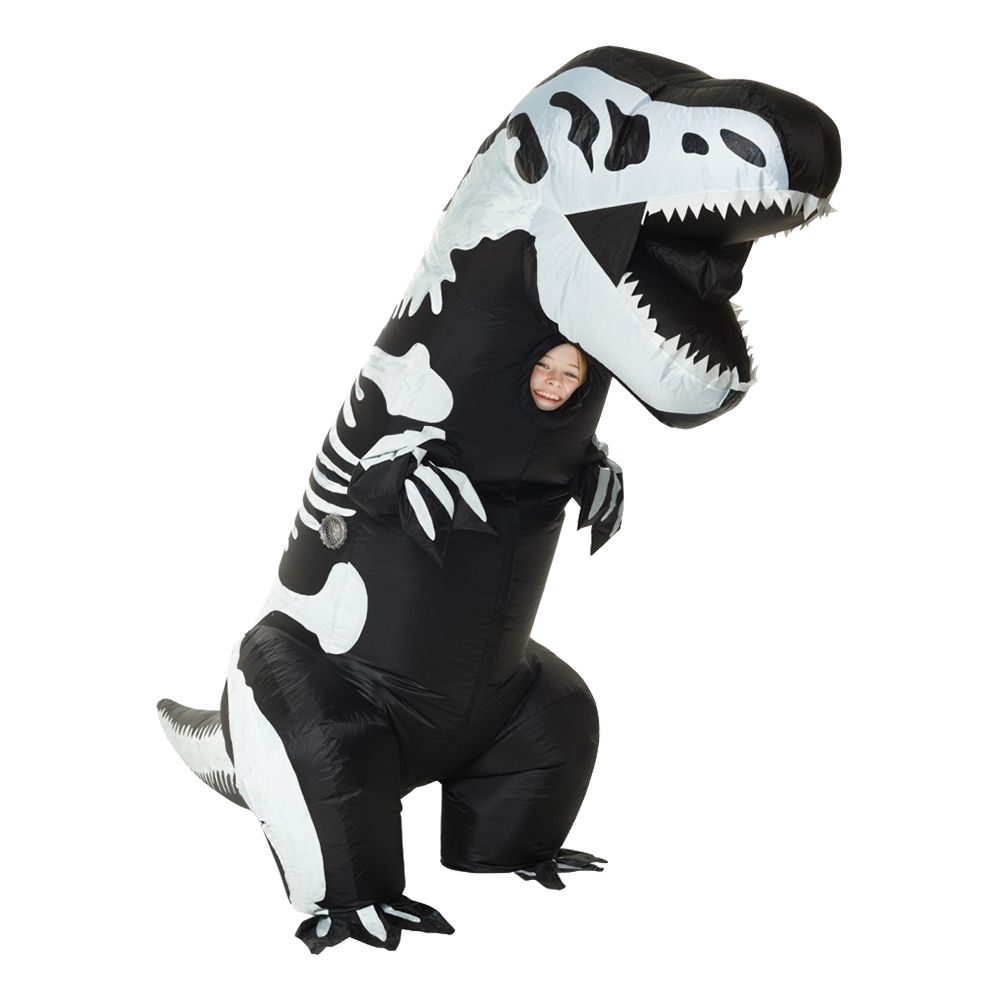 Oppblåsbar T-Rex Skjelett Barn Kostyme