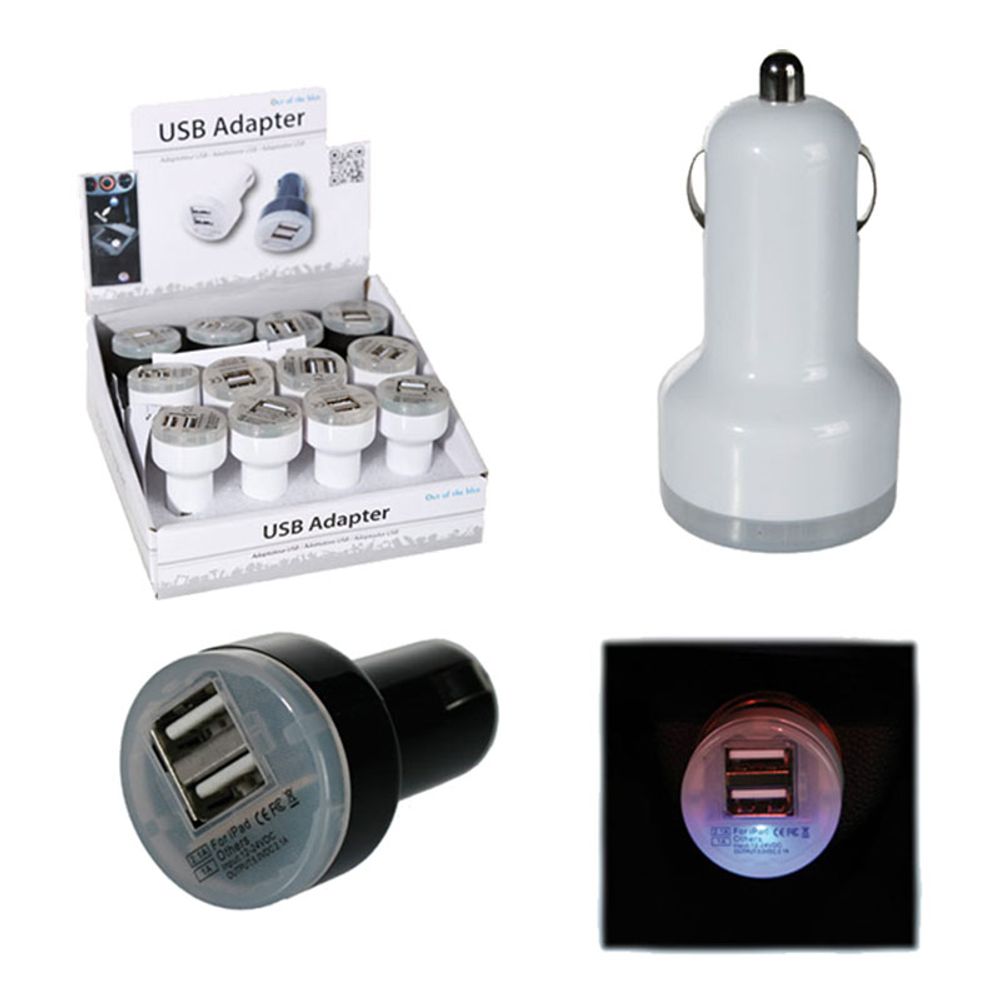 USB-Lader for Bilen med LED