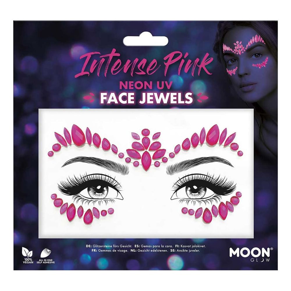UV Neon Face Jewels Intense Pink