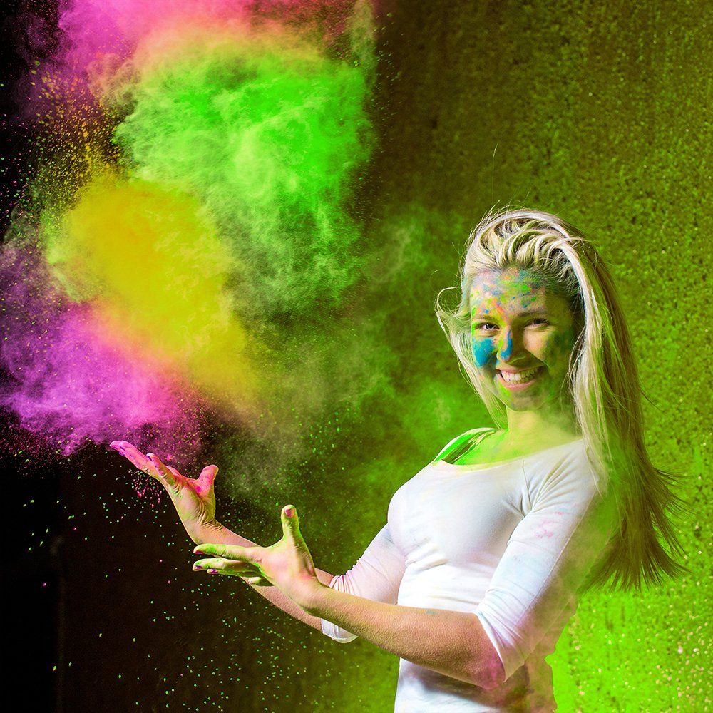 UV Neon Holipulver Grønn