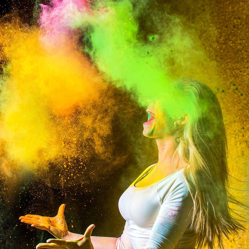 UV Neon Holipulver Grønn