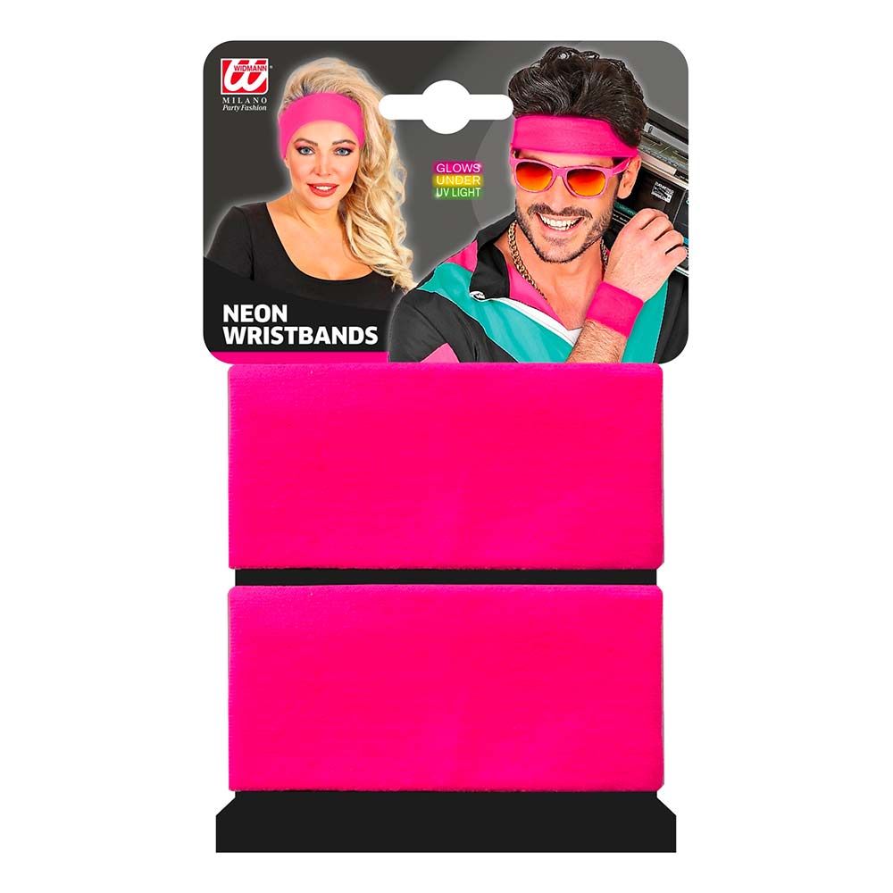 UV Svettband Neonrosa