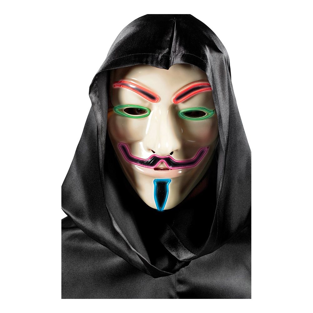 V For Vendetta Mask med LED
