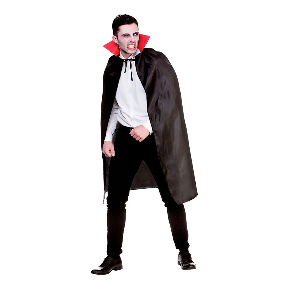 Vampyrkappe Svart med Ståkrage