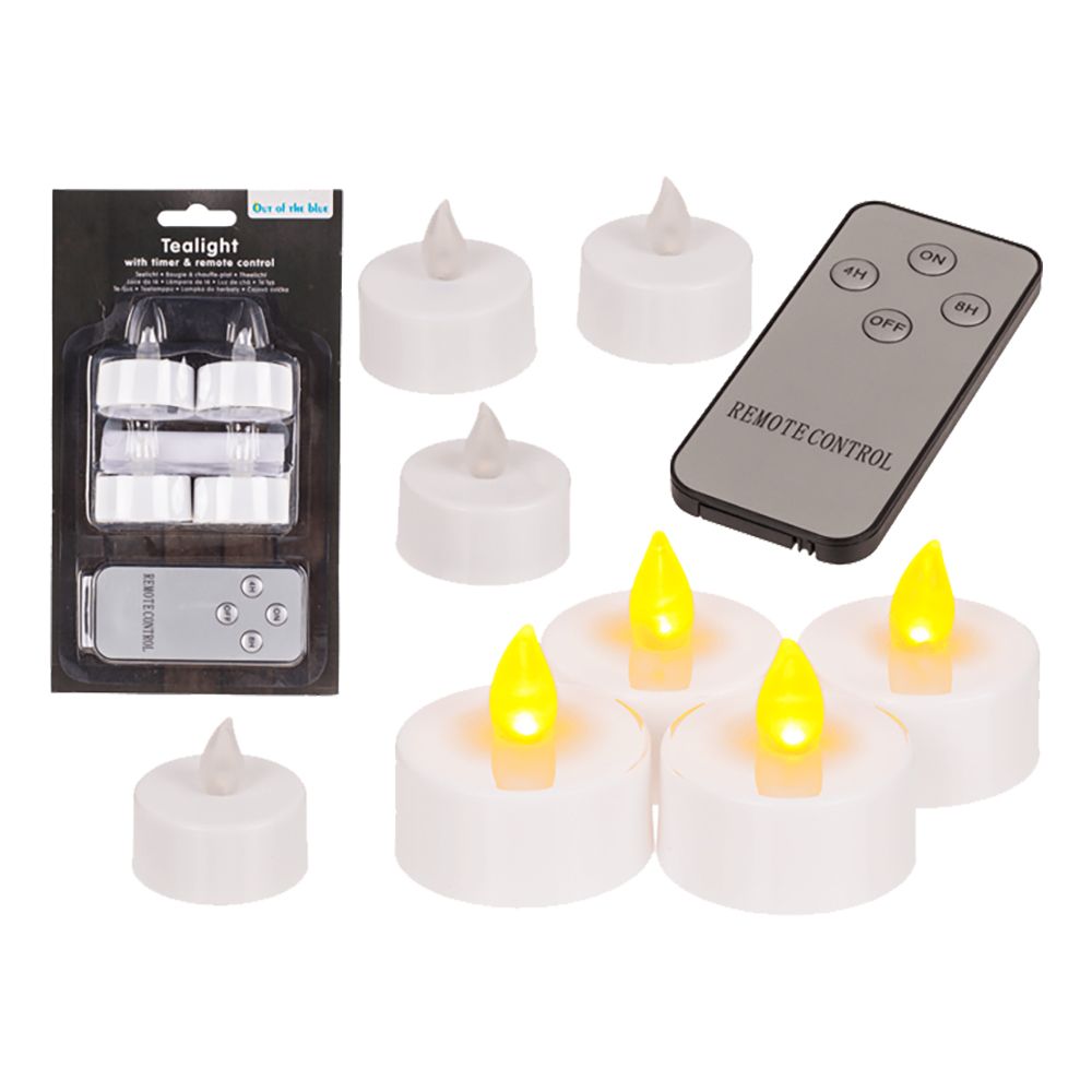 Värmeljus LED med Timer & Fjärrkontroll