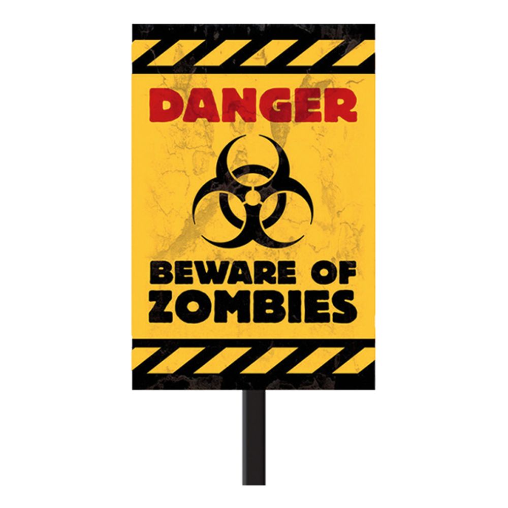 Varning för Zombies Skylt