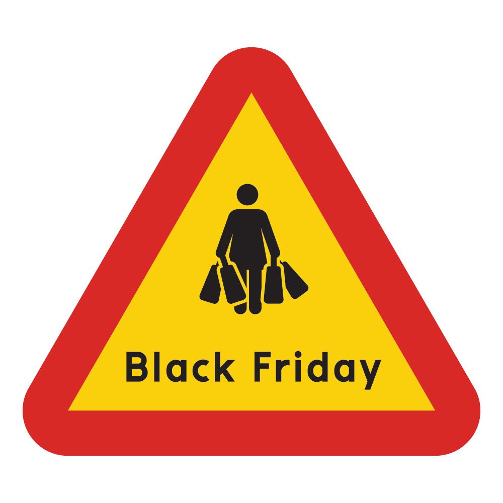 Varselsskilt Black Friday
