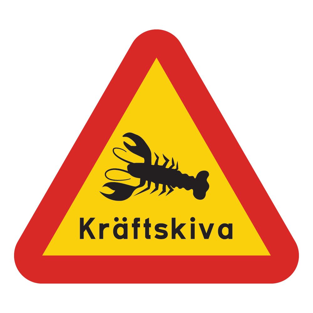 Varningsskylt Kräftskiva