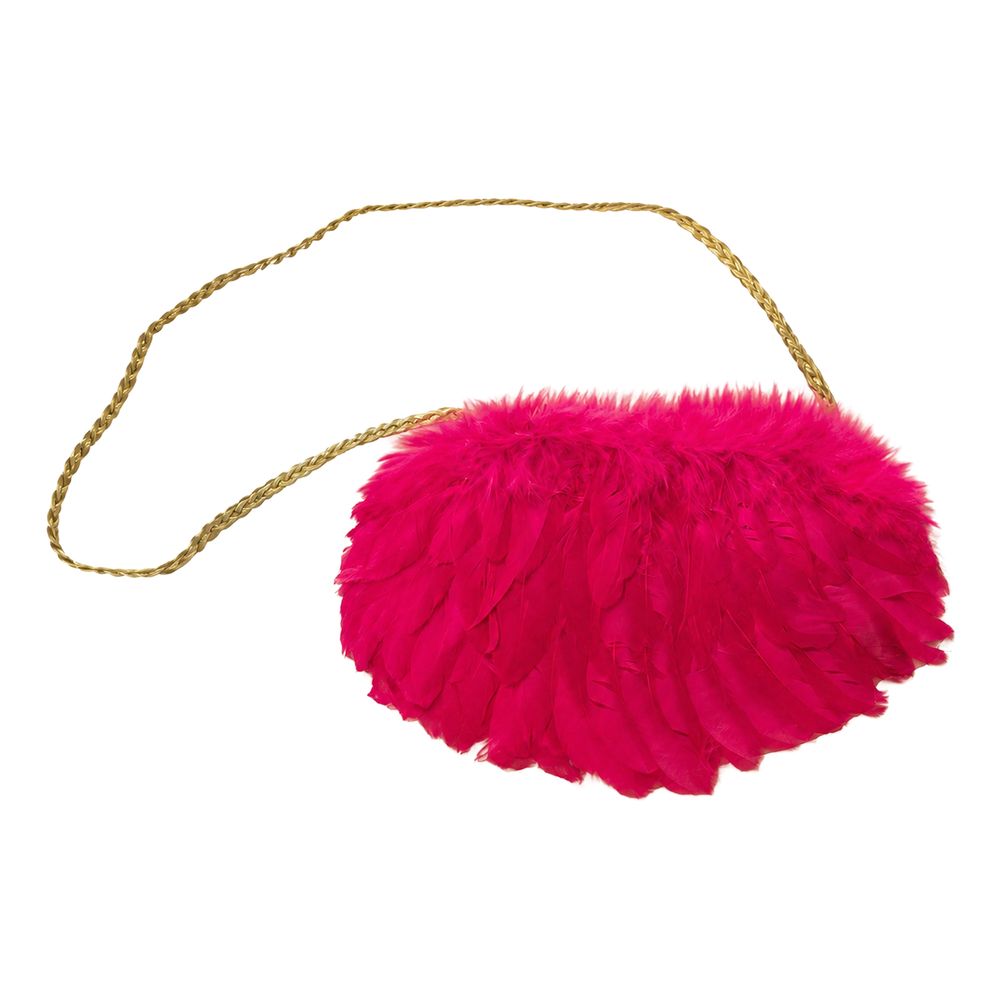 Väska med Fjädrar Rosa
