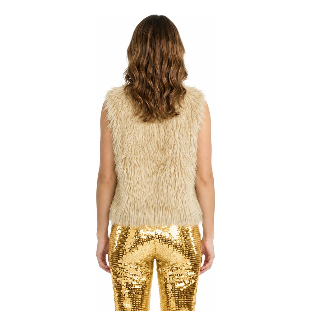 Vest i Fuskepels Beige