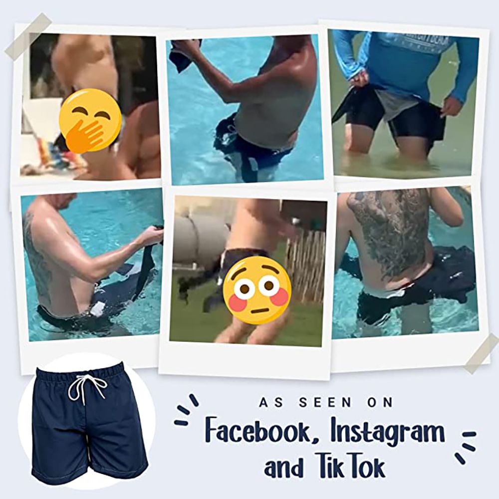 Vannløselige Badeshorts Blå