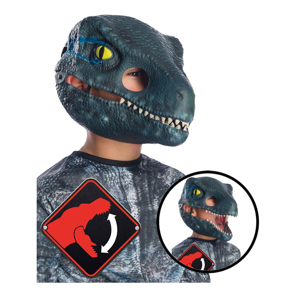 Velociraptor Maske for Barn med Bevegelig Munn