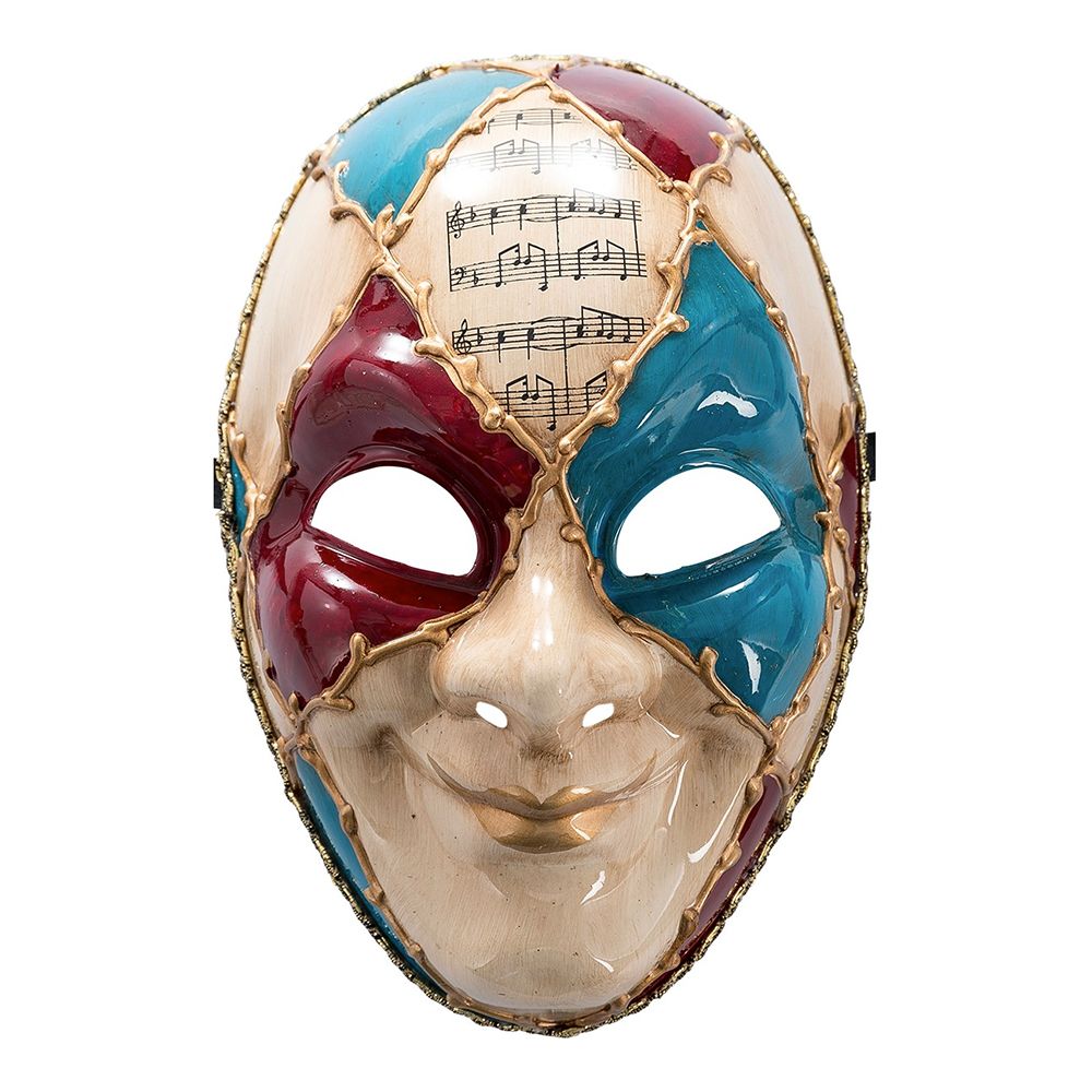 Venetiansk Maske Rød/Blå