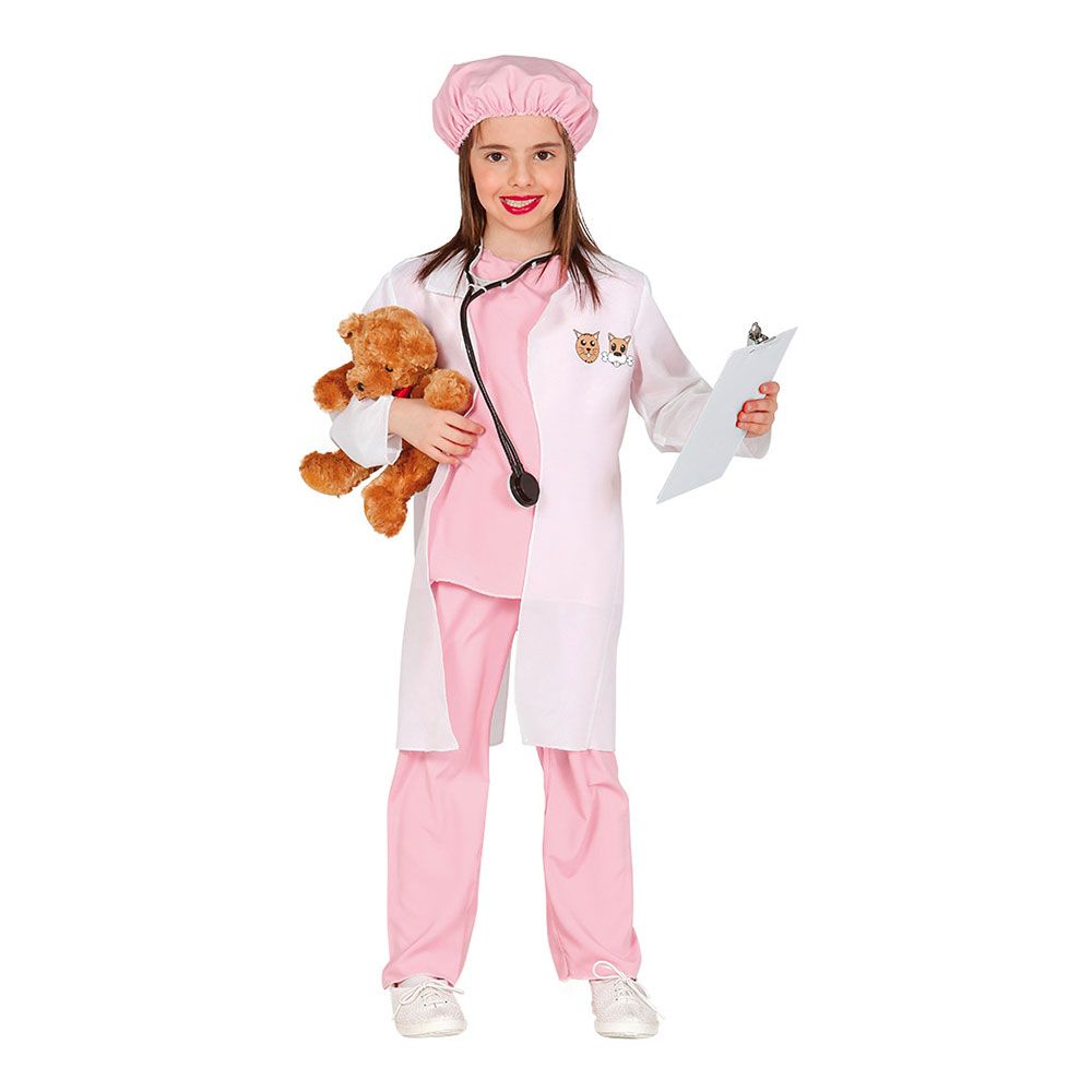 Veterinær Rosa Barn Kostyme