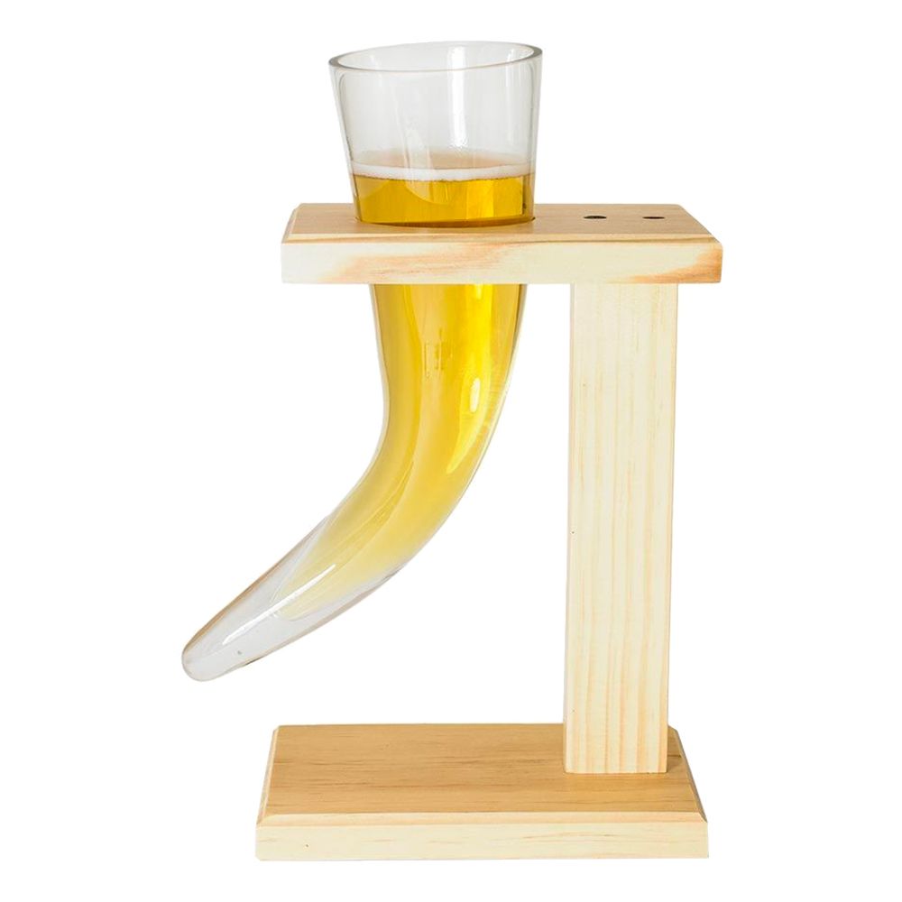Viking Horn Ölglas med Ställ