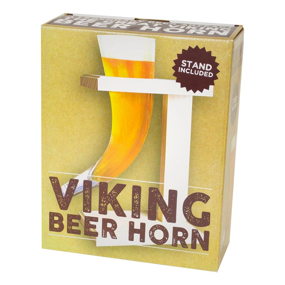Viking Horn Ölglas med Ställ