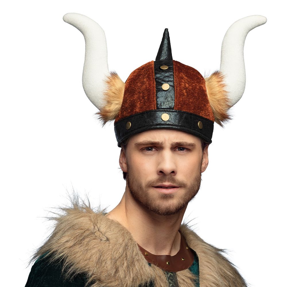 Vikingehjelm med Plys Barbarian