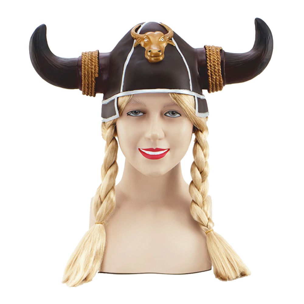 Vikingahjälm med Flätor