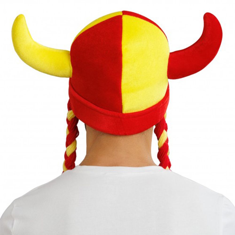 Vikingahjälm Spanien med Flätor