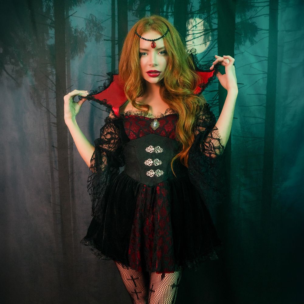 Viktoriansk Vampyr Dame Deluxe Kostyme