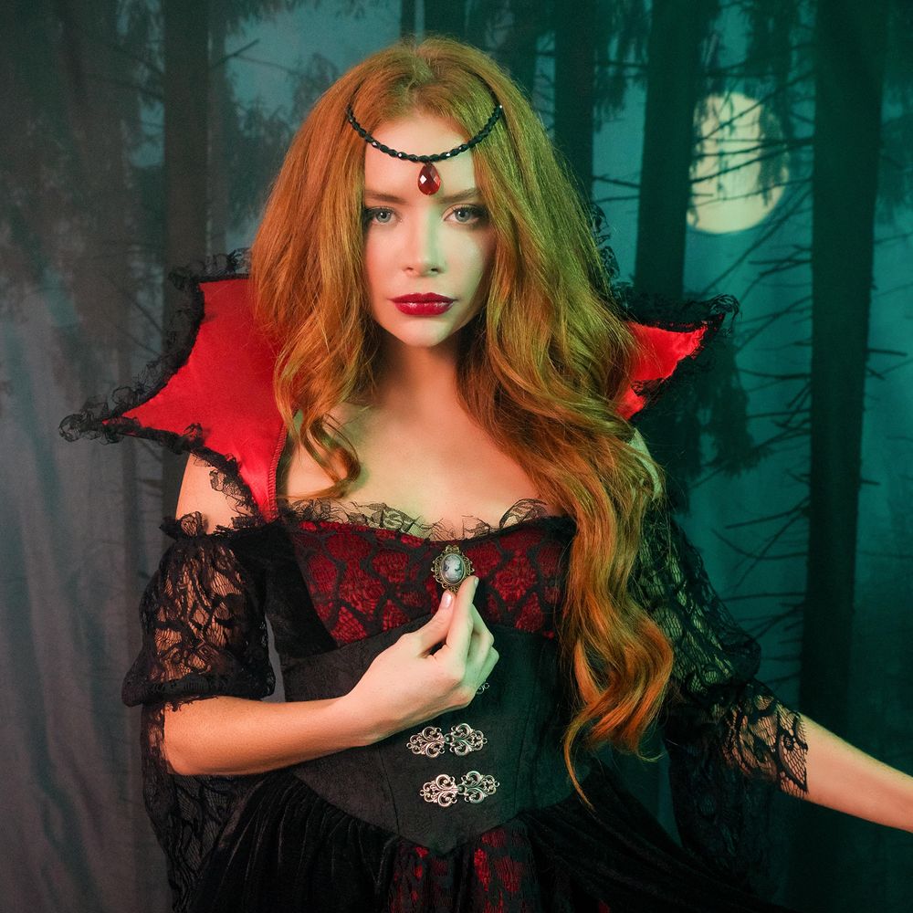 Viktoriansk Vampyr Dame Deluxe Kostyme