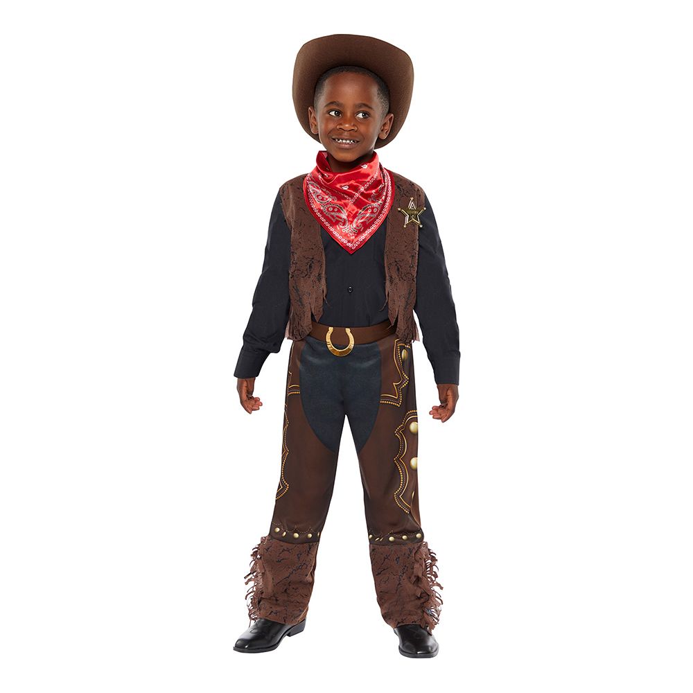 Vilda Västern Cowboy Barn Maskeraddräkt