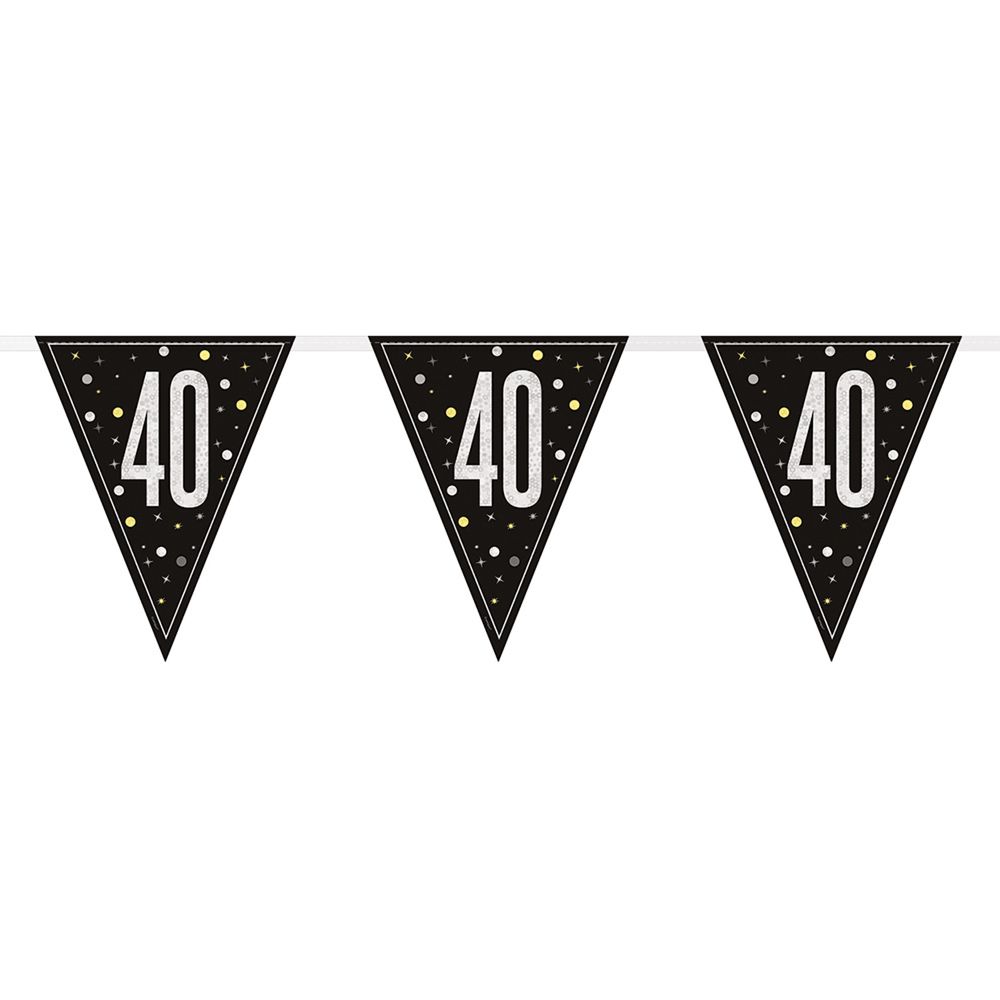Vimpelgirlang 40 Svart/Silver