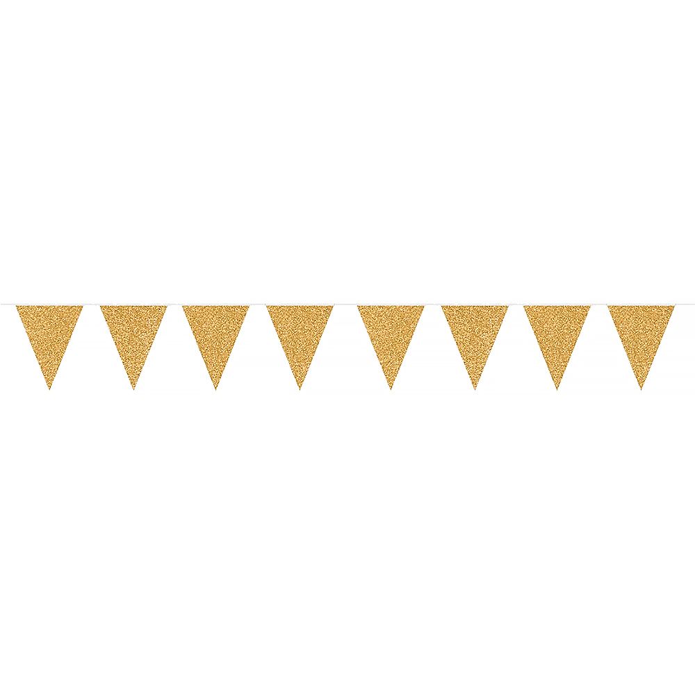 Vimpelguirlande Glitter Guld