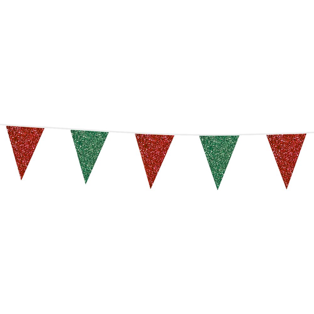 Lippuviirinauha Punainen/Vihreä Kimaltava Pieni