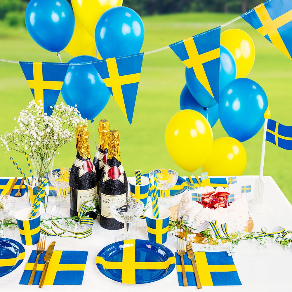 Vimpelgirlang Sverigeflaggor