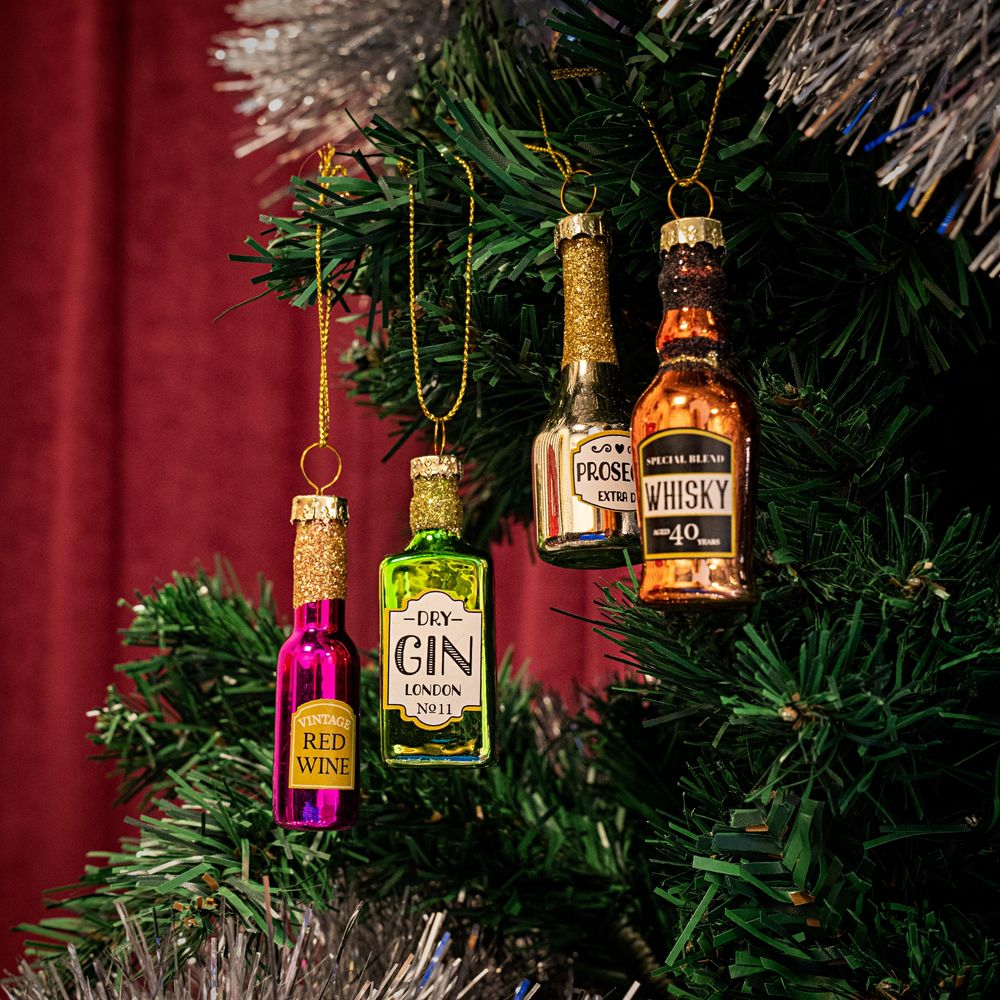 Vin- & Spiritusflaske Juletræspynt