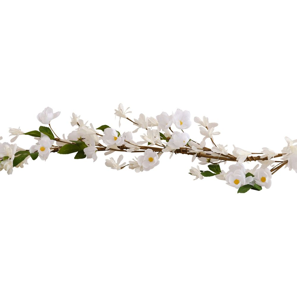 Vit Blomgirlang