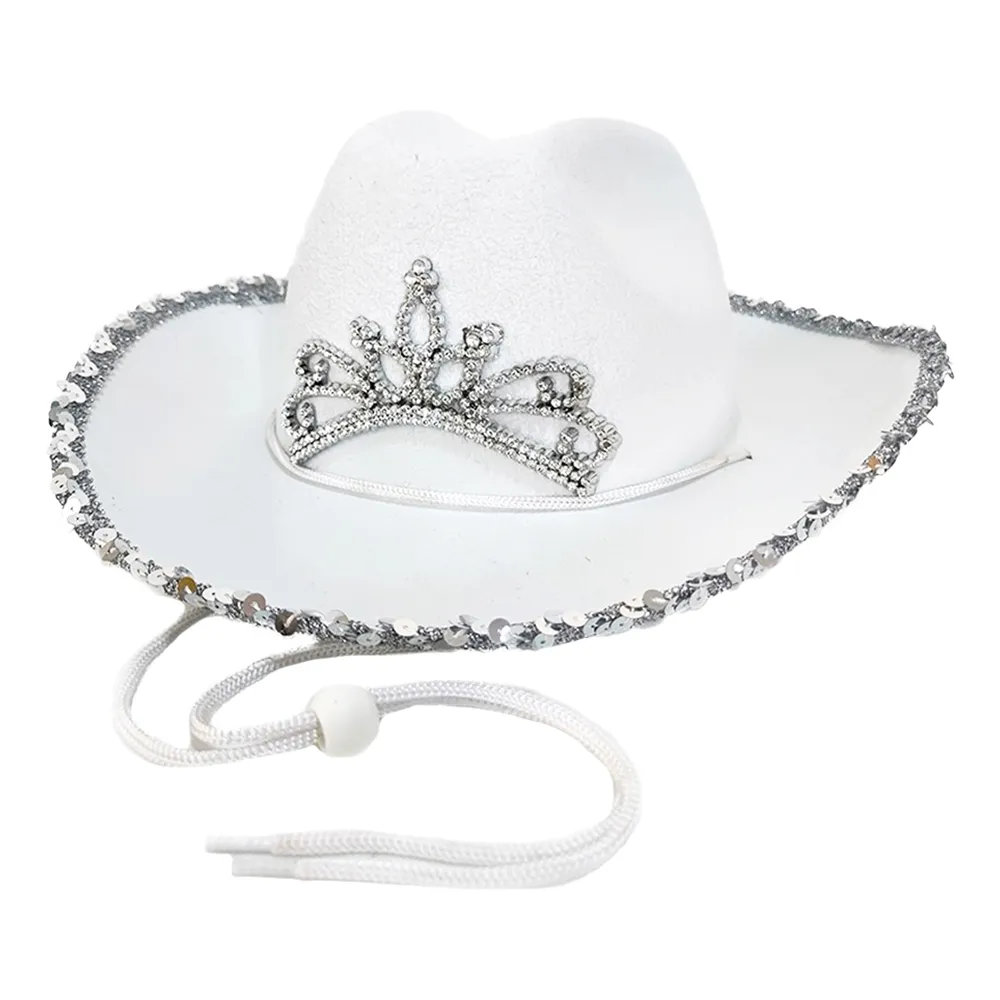 Hvit Cowboyhatt med Hodebøyle