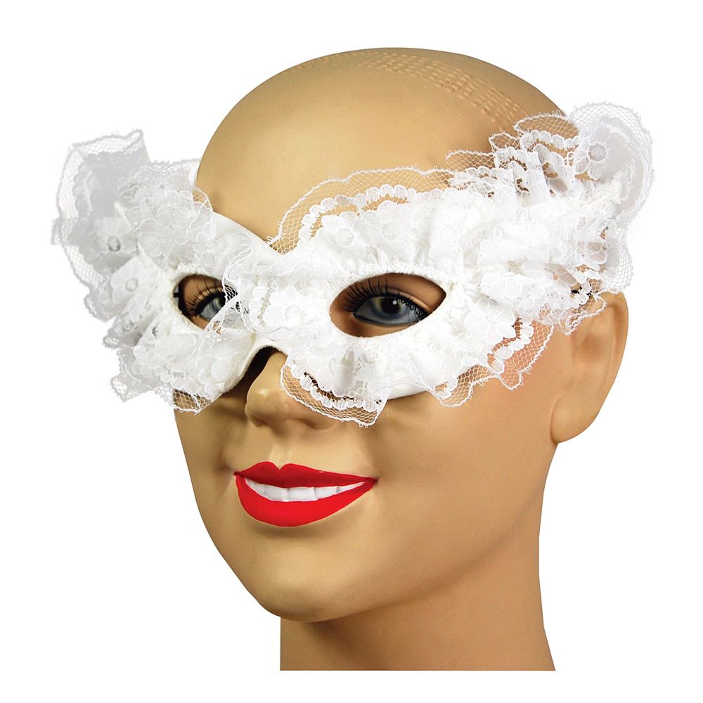 Vit Venetiansk Carnivalmask