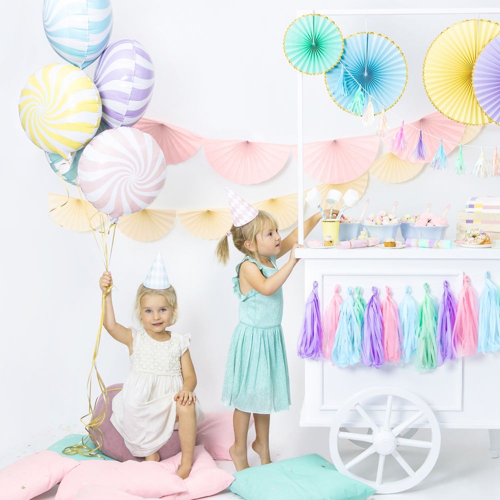 Hvit/Lyselilla Folieballong Candy