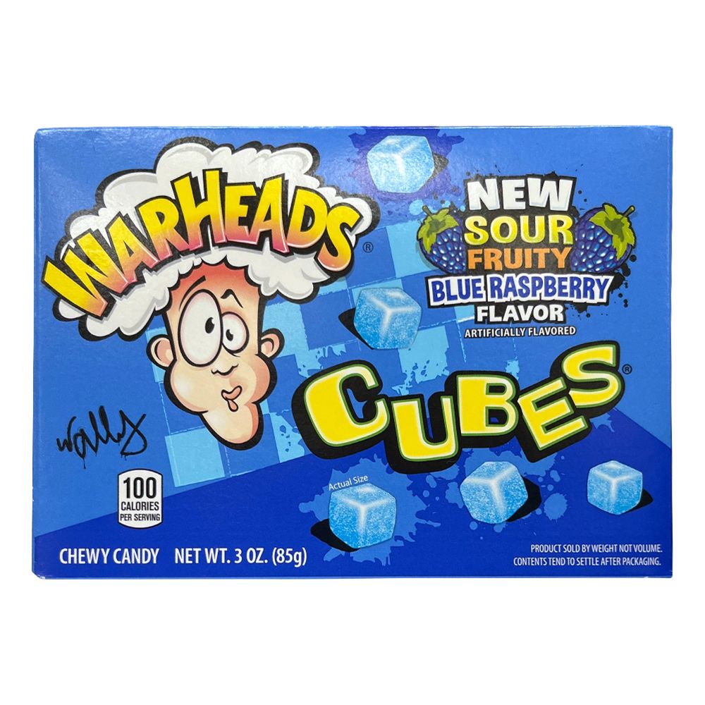 Warheads Blue Raspberry Cubes