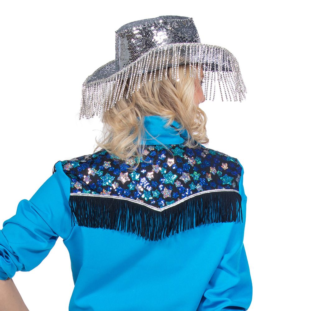 Western Blå Dame Kostume