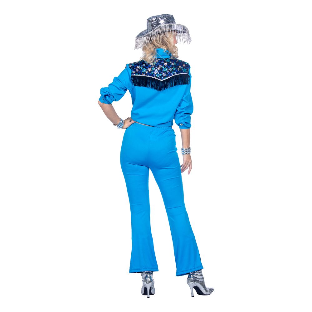 Western Blå Dame Kostume