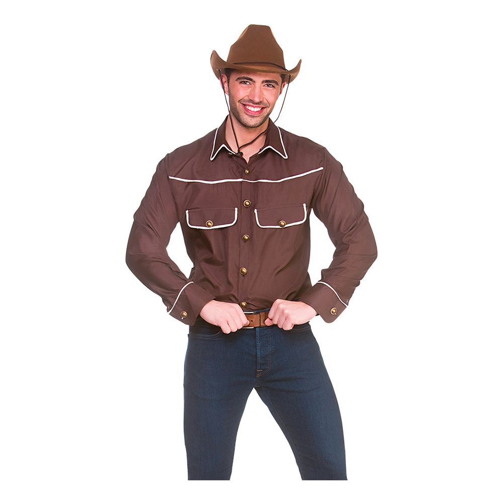 Western Herrskjorta Brun