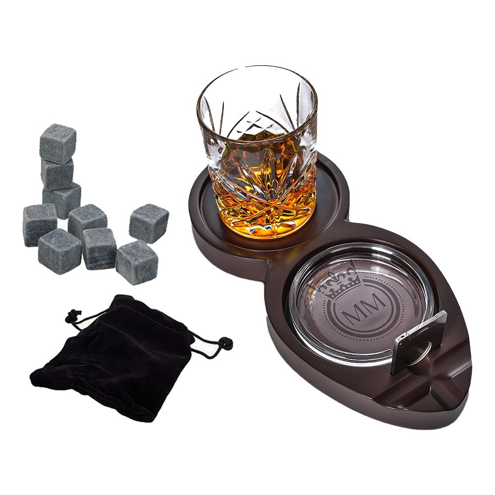 Whiskey & Cigarr Bricka Set