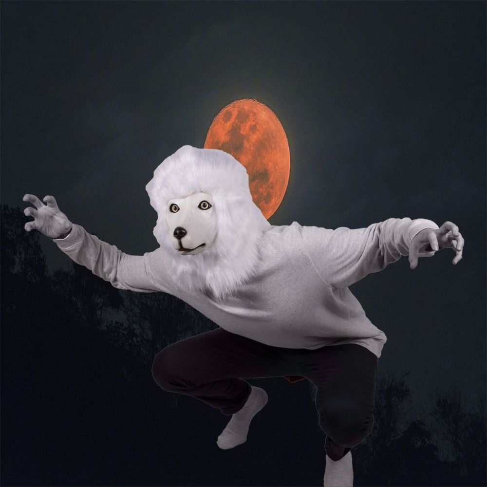 Wolf Hvit Maske