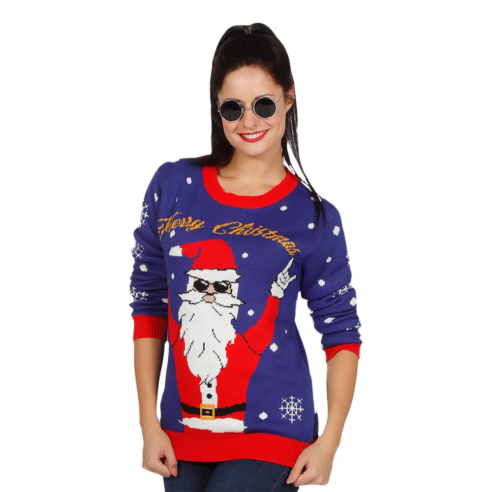 Joulupaita Rocking Santa Merry Christmas