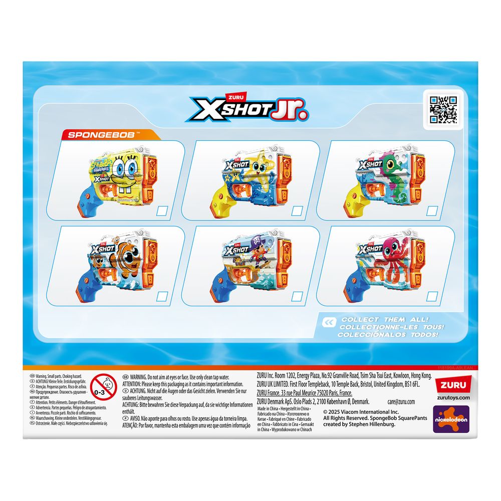 X-Shot Water SpongeBob Jr Fast Fill Water Blaster Vandpistol