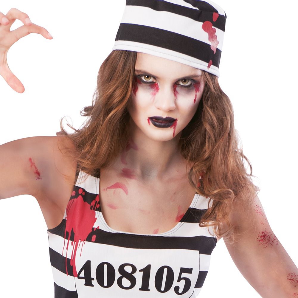 Zombie Fånge Dam Maskeraddräkt