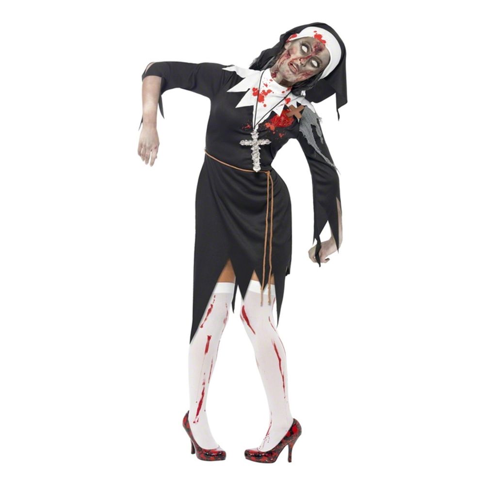 Zombie Nunna Maskeraddräkt