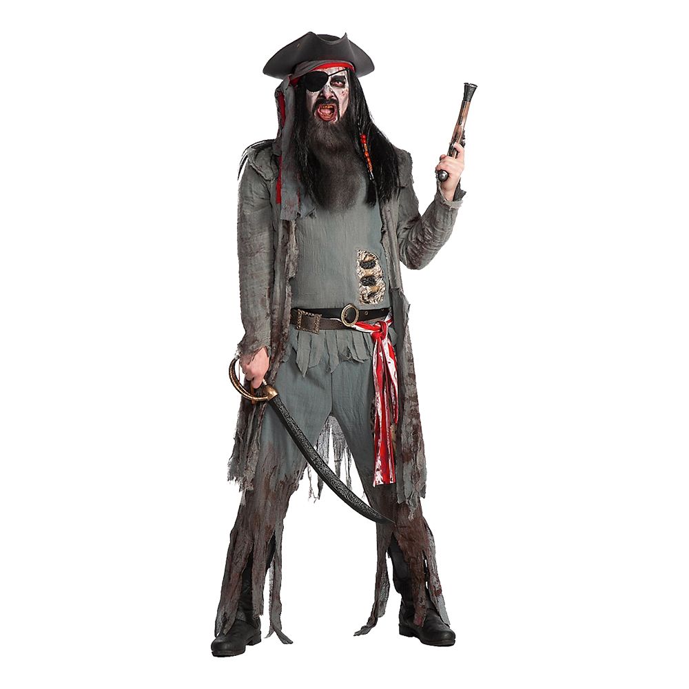 Zombie Pirat Deluxe Maskeraddräkt