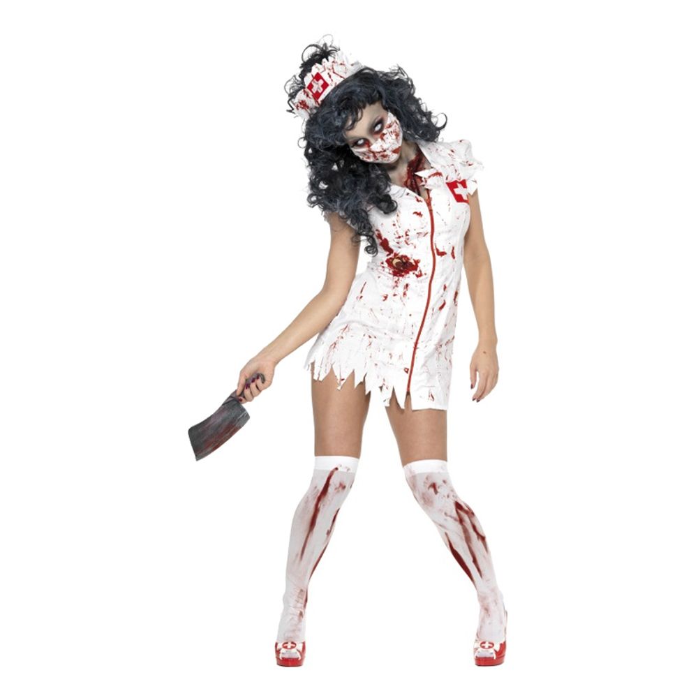 Zombie Sjuksköterska Maskeraddräkt